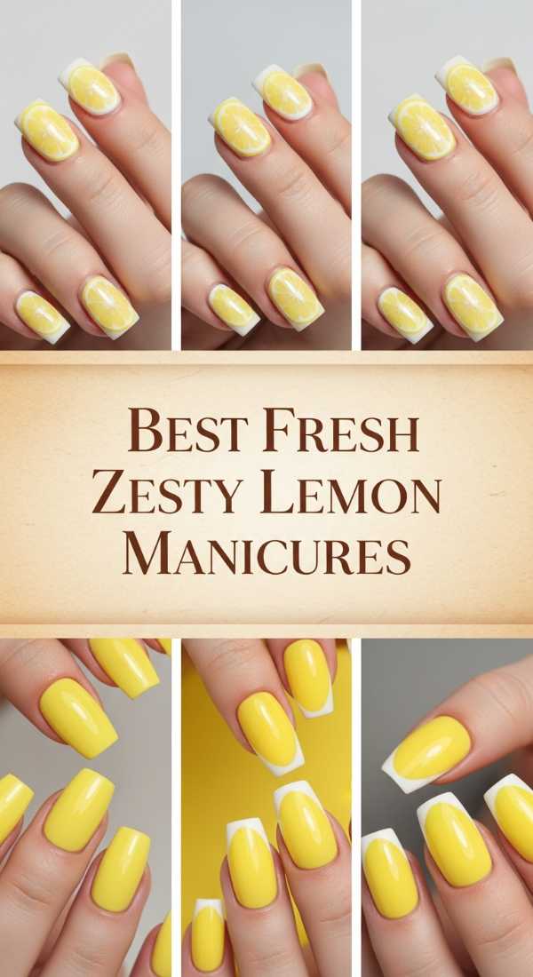 Best Fresh Zesty Lemon Manicures 69e350f7ed3a7