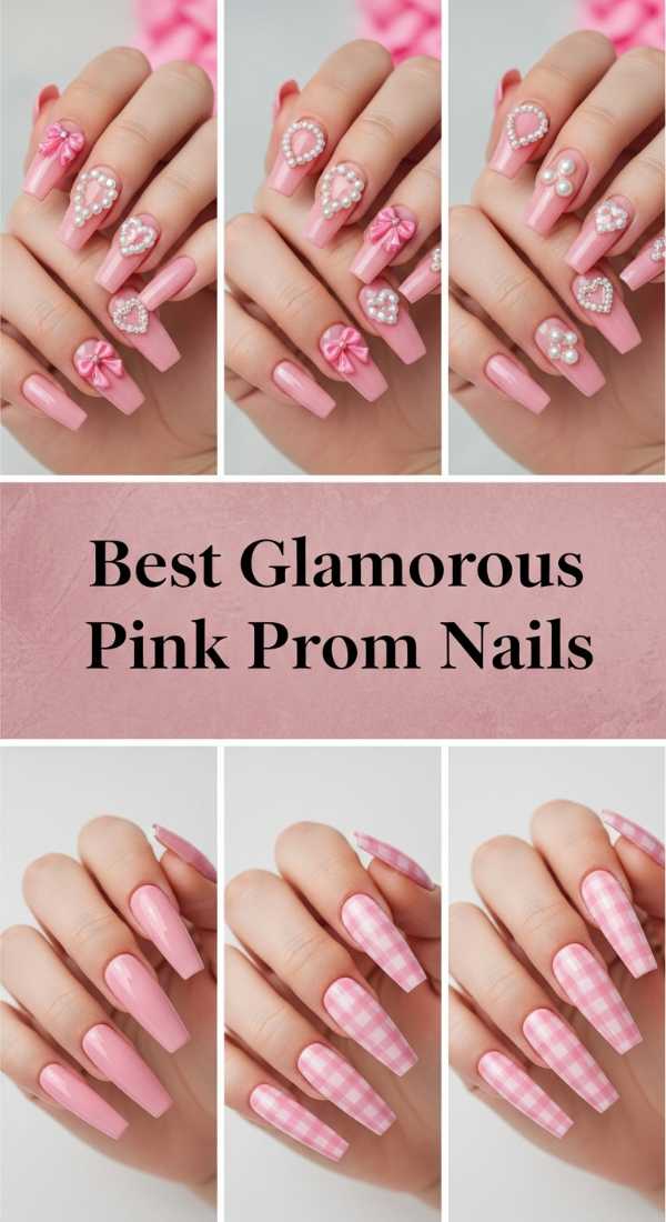 Best Glamorous Pink Prom Nails 69ef3ac60efb5