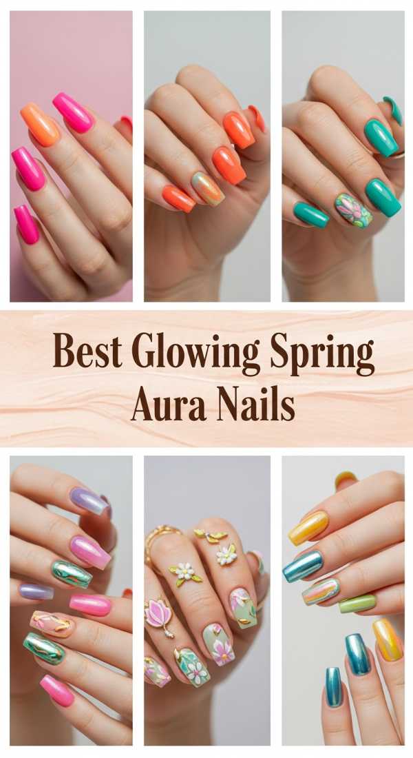 Best Glowing Spring Aura Nails 69ee40a1cd2d4