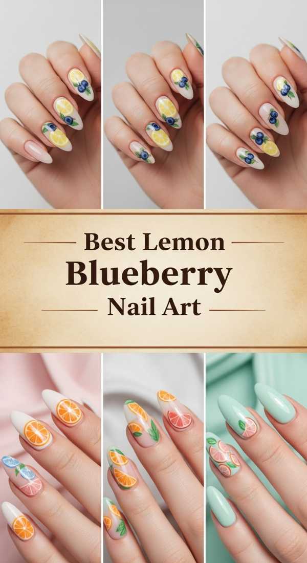 Best Lemon Blueberry Nail Art 69ef3c67bb343