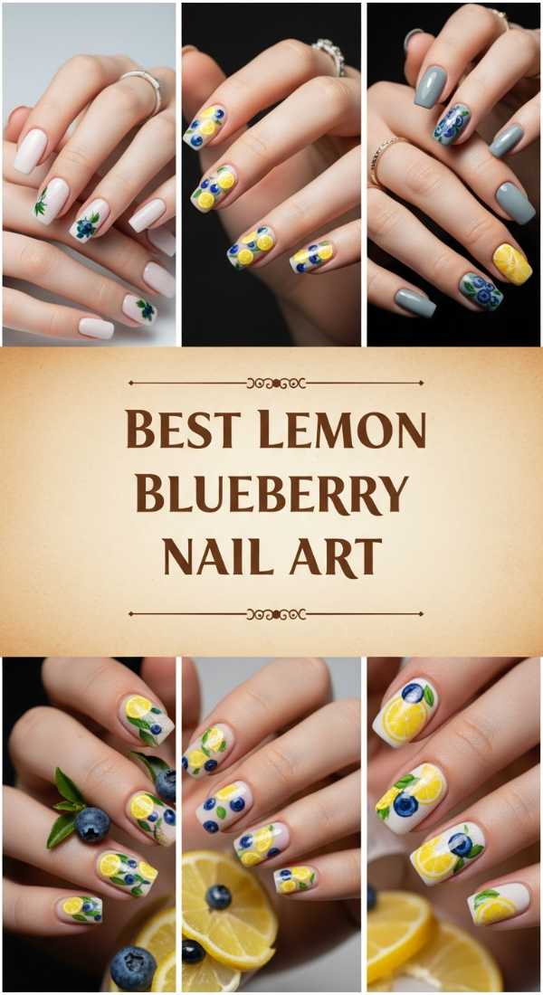 Best Lemon Blueberry Nail Art 69f32b8985eb3