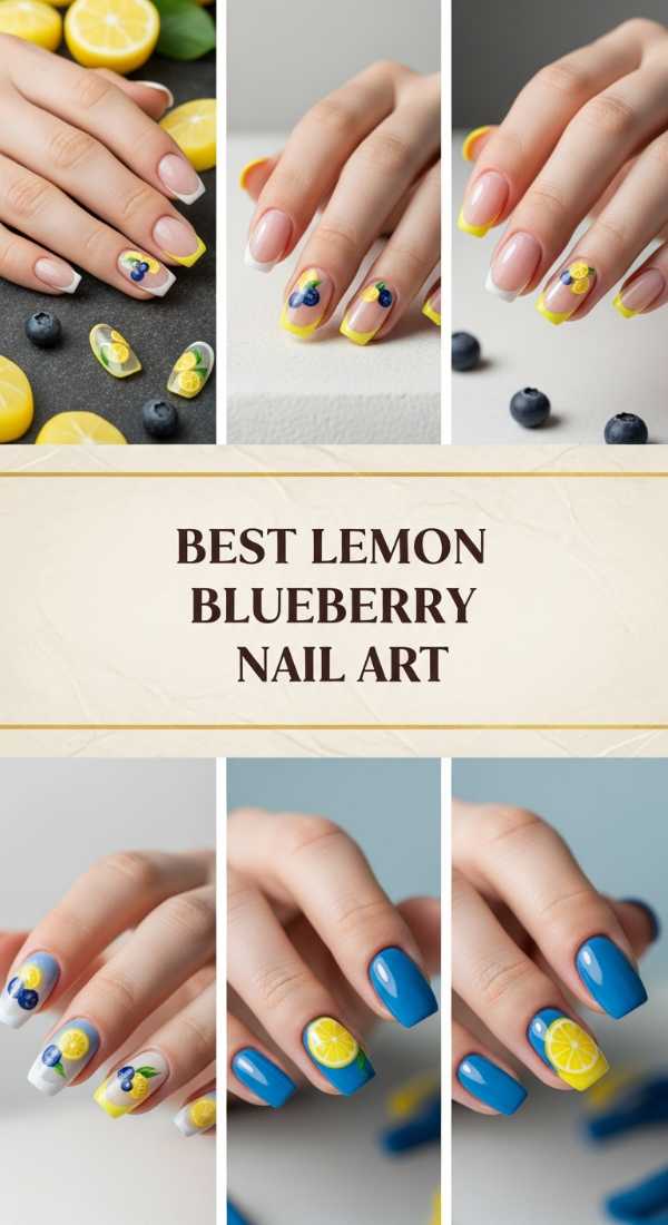 Best Lemon Blueberry Nail Art 69f32b8ea4f40