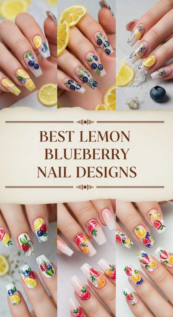 Best Lemon Blueberry Nail Designs 69f0ca5503cae