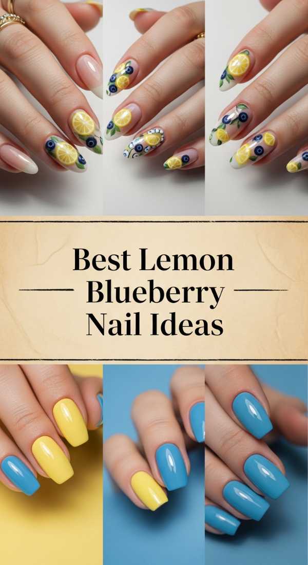 Best Lemon Blueberry Nail Ideas 69ee418ce59c2