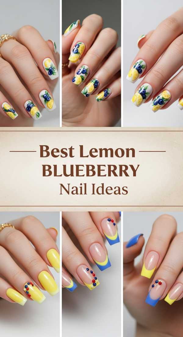Best Lemon Blueberry Nail Ideas 69f0cc3b5a83d