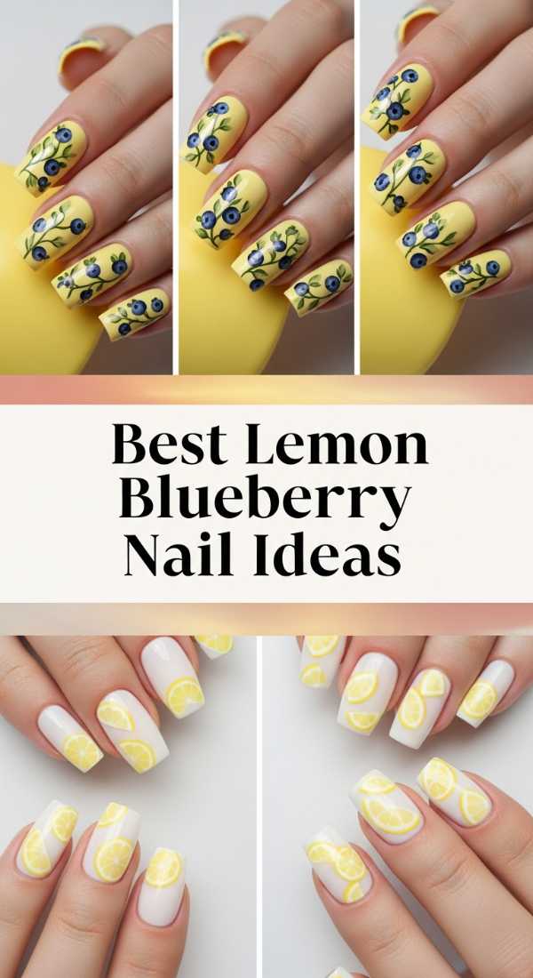 Best Lemon Blueberry Nail Ideas 69f32d486db0d