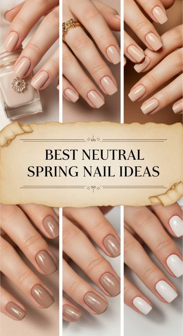 Best Neutral Spring Nail Ideas 69de4582e397c