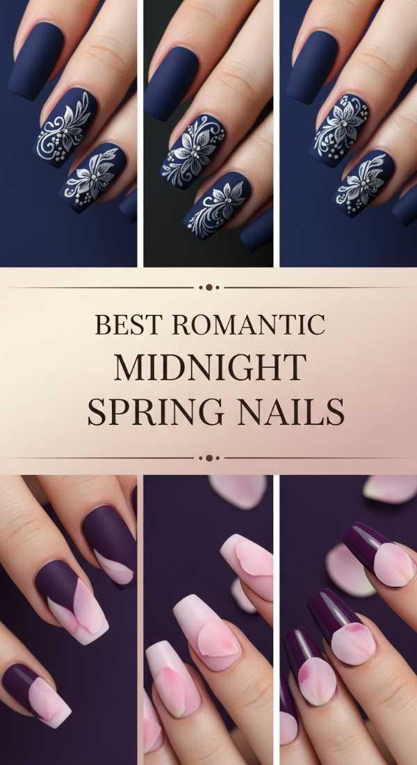 Best Romantic Midnight Spring Nails 69e4c0e0aceaf