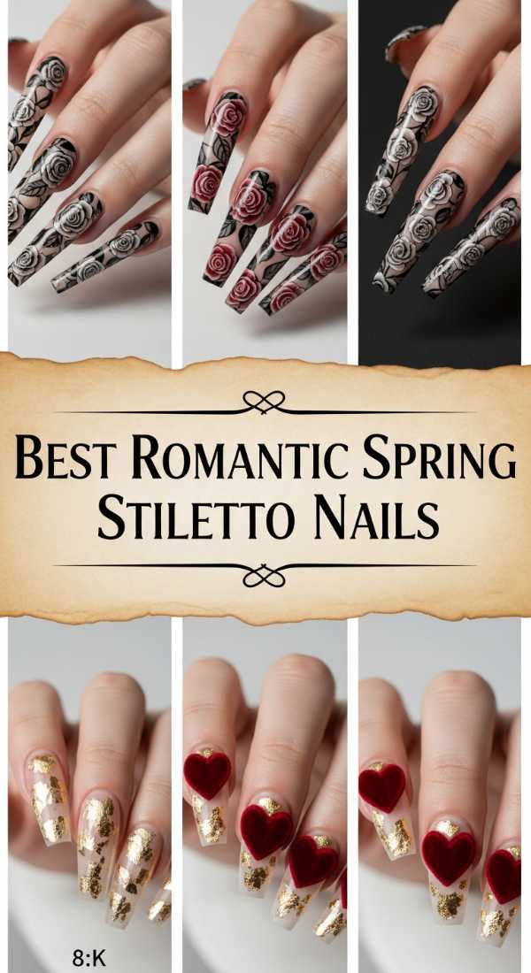 Best Romantic Spring Stiletto Nails 69f24938d2f56