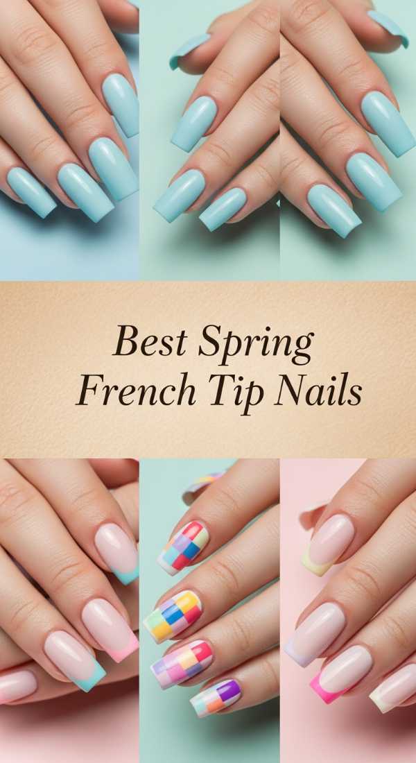 Best Spring French Tip Nails 69ee418151fed