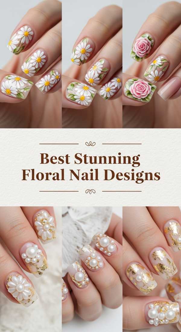 Best Stunning Floral Nail Designs 69f2493ba732f