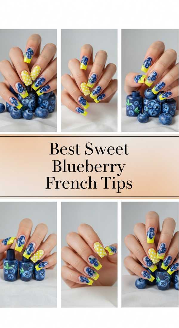 Best Sweet Blueberry French Tips 69e4e499a295d
