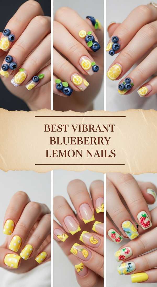 Best Vibrant Blueberry Lemon Nails 69f0cc2f7b004