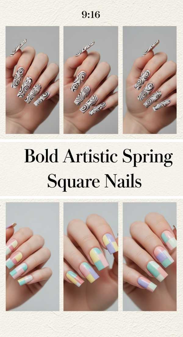 From Glazed to Garden: 2026's Biggest Spring Acrylic Predictions Bold Artistic Spring Square Nails 69df3ac7b48bc