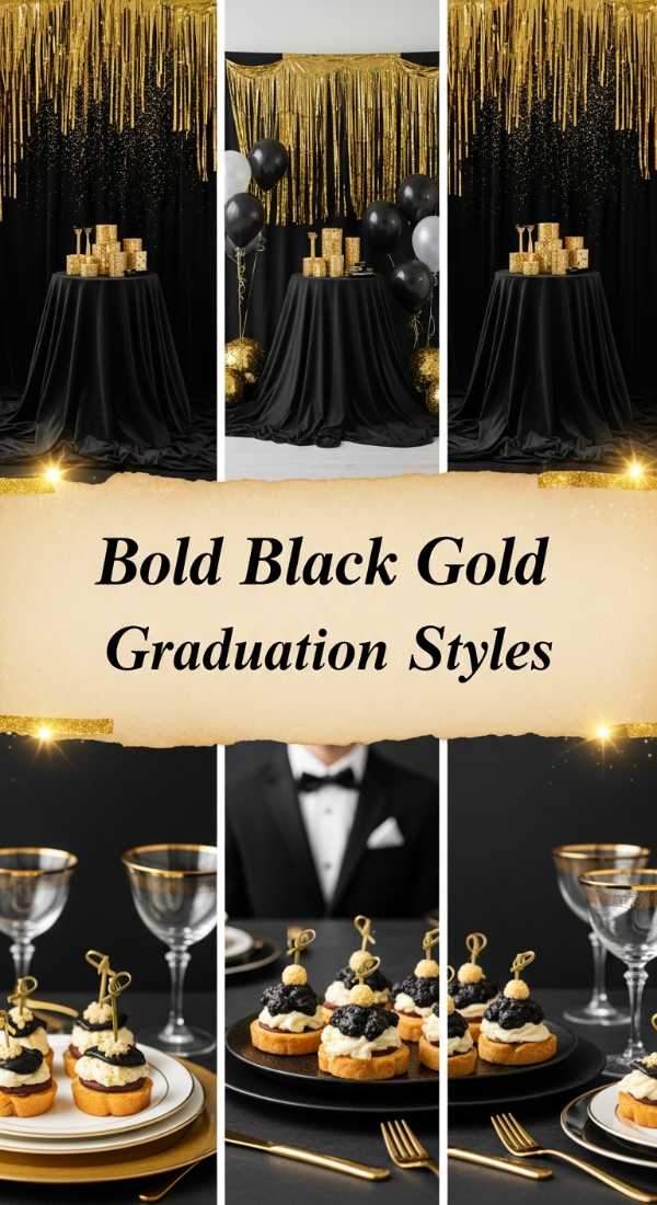 Bold Black Gold Graduation Styles 69e32c52a3566