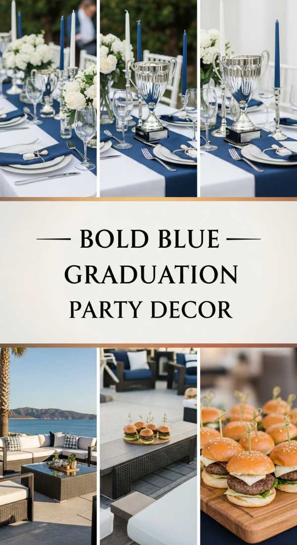 Bold Blue Graduation Party Decor 69e32c4b2a7c5