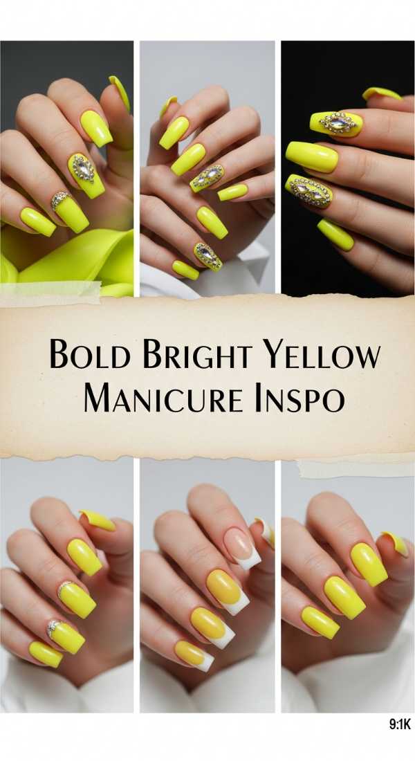 Bold Bright Yellow Manicure Inspo 69ef3c5c02175