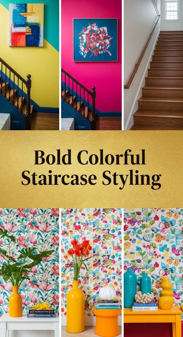 Bold Colorful Staircase Styling 69df20e24ca93