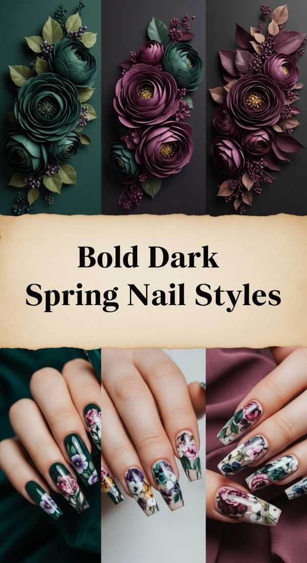 Bold Dark Spring Nail Styles 69df1ba58283d