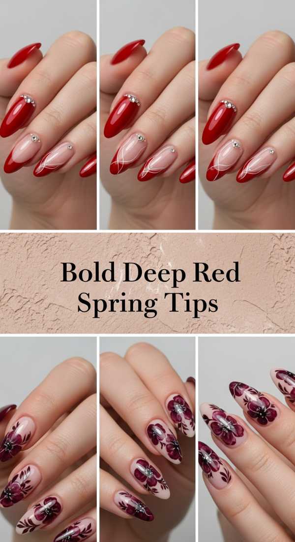 Bold Deep Red Spring Tips