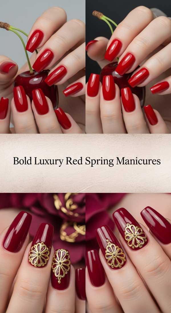 Bold Luxury Red Spring Manicures 69ef3c76e49ec