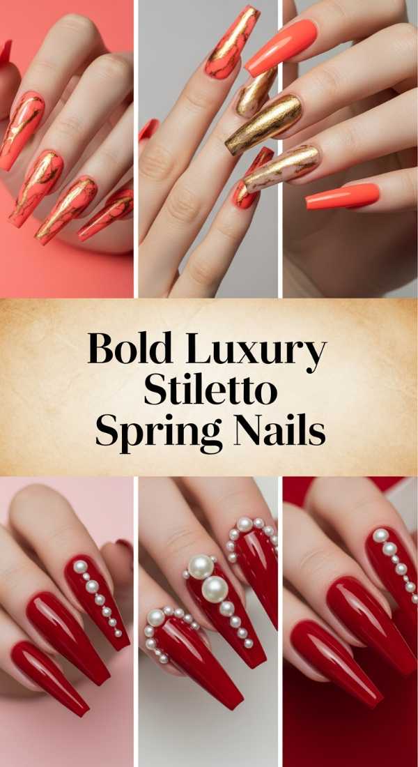 Bold Luxury Stiletto Spring Nails 69f24a7c35911