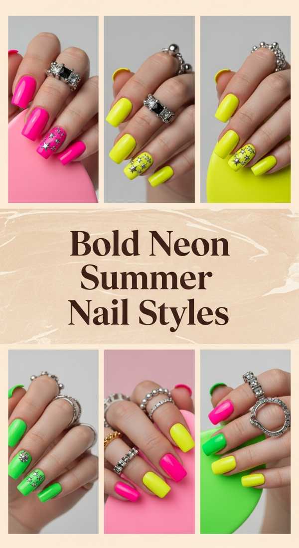 Bold Neon Summer Nail Styles 69ee591cc16d2