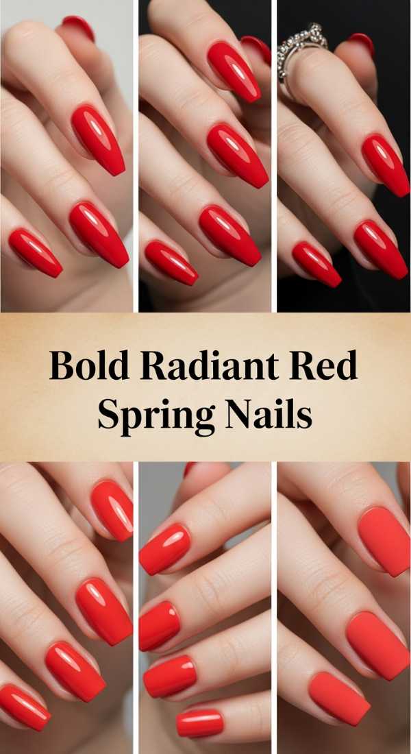Bold Radiant Red Spring Nails 69e905bb58ba1