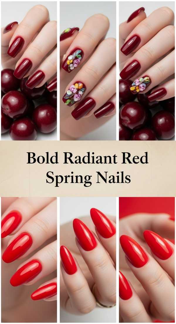 Bold Radiant Red Spring Nails 69ee4197da026
