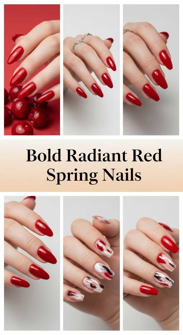 Bold Radiant Red Spring Nails 69ef3ac2eae77