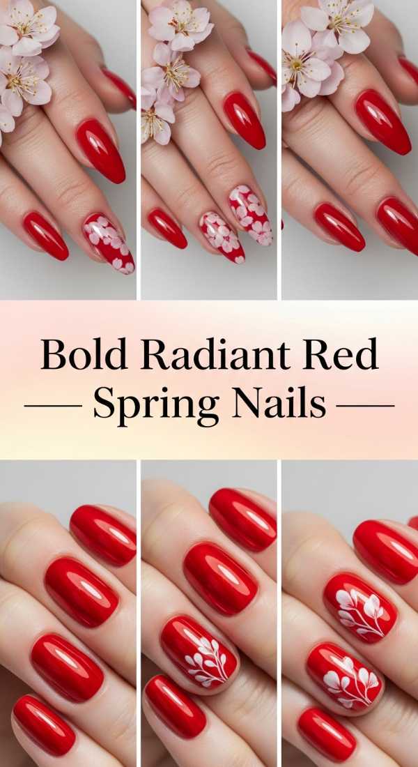 Bold Radiant Red Spring Nails 69ef3c7e43b9e