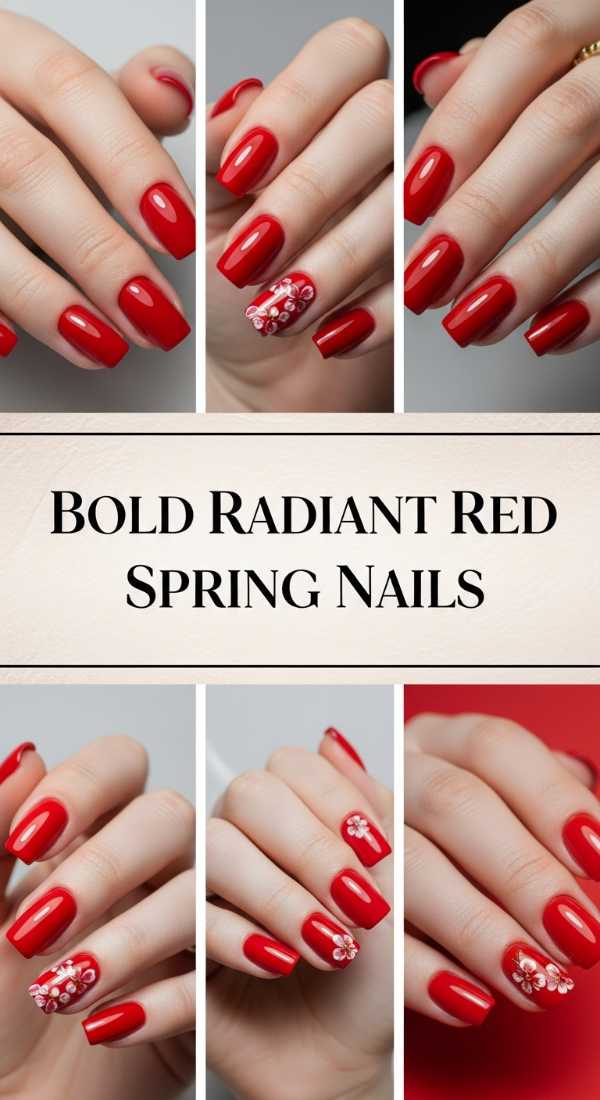 Bold Radiant Red Spring Nails 69f0cc340d3bb