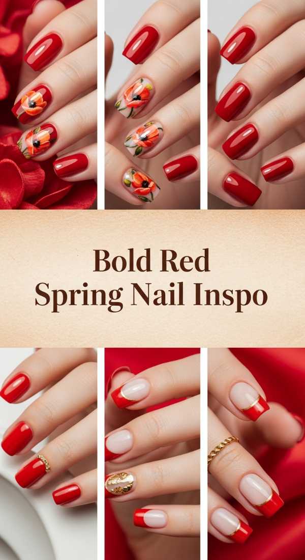 Bold Red Spring Nail Inspo 69ee40884d49b