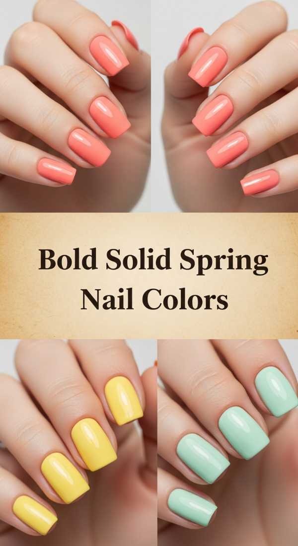Bold Solid Spring Nail Colors