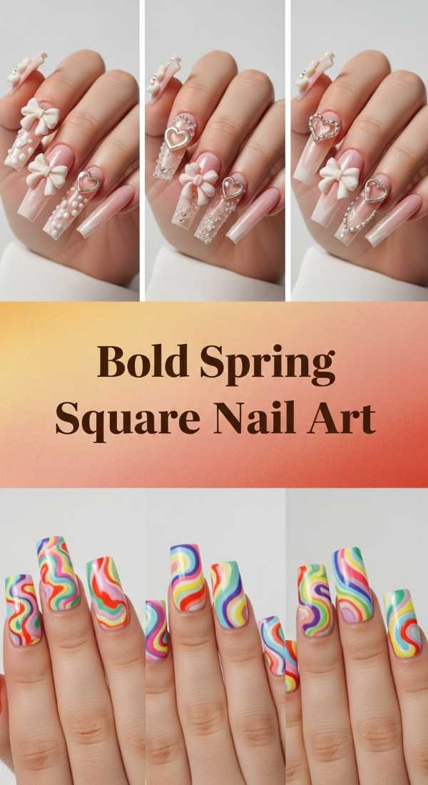 Bold Spring Square Nail Art 69e5f3ed10a8f
