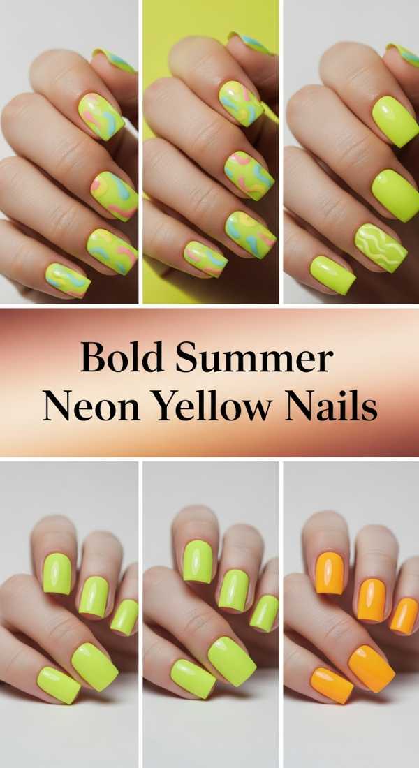 Bold Summer Neon Yellow Nails 69ef3c5dd3638