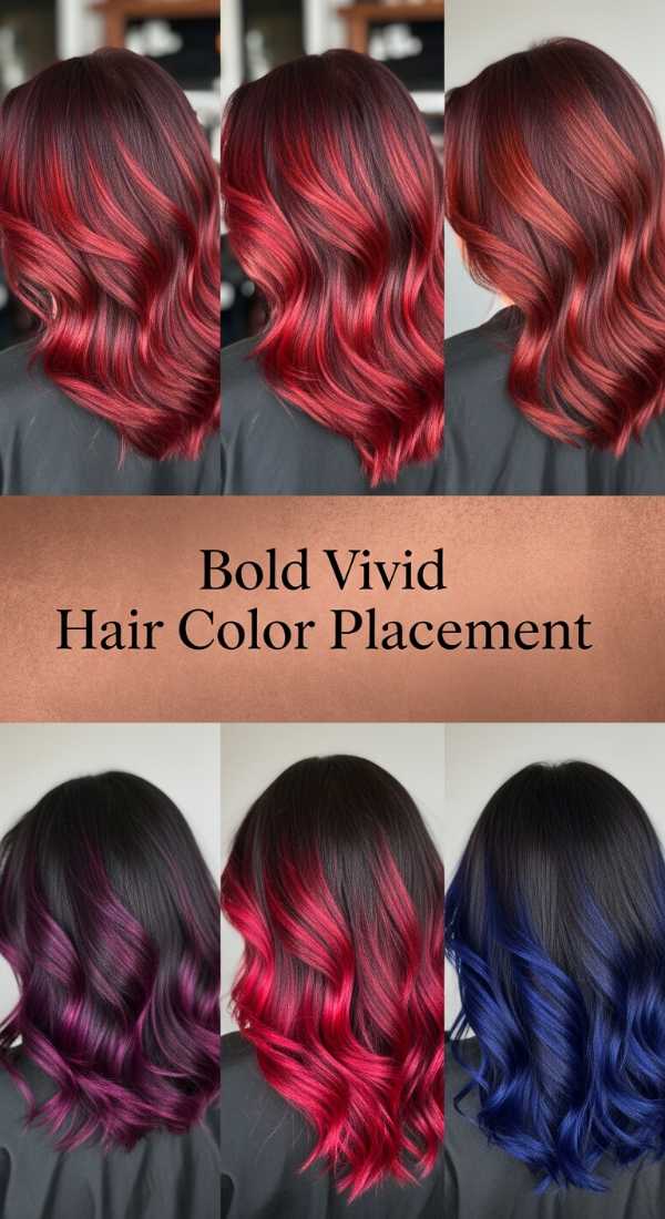 Bold Vivid Hair Color Placement
