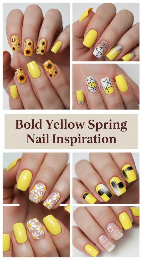 Bold Yellow Spring Nail Inspiration 69e4e495c9a61