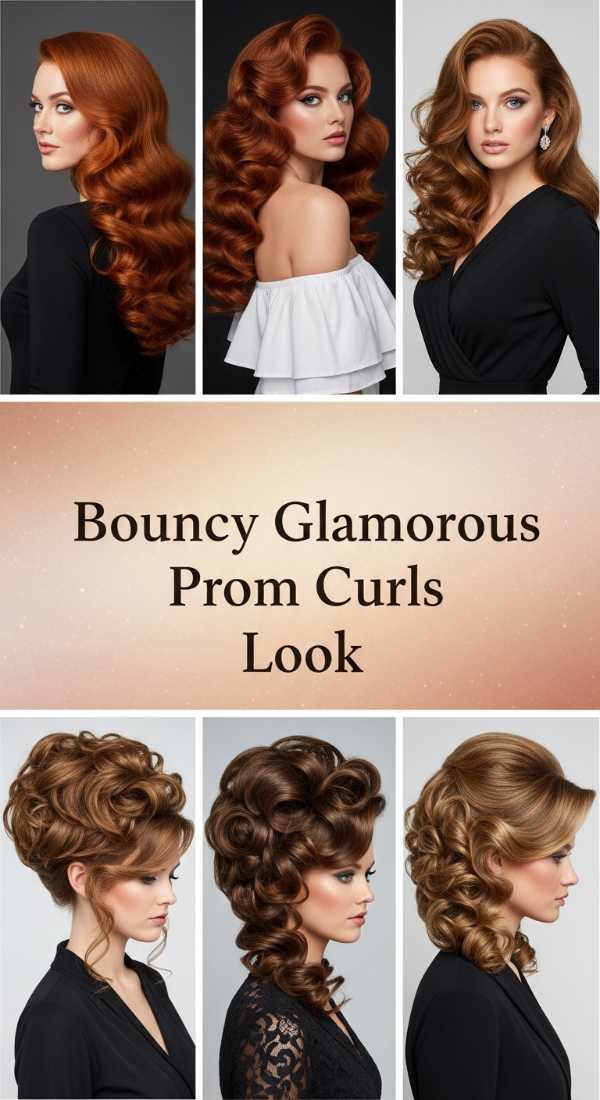 Bouncy Glamorous Prom Curls Look 69f0e31628402