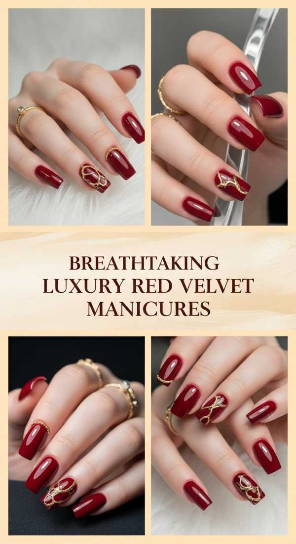 Breathtaking Luxury Red Velvet Manicures 69ecf7480ba8f