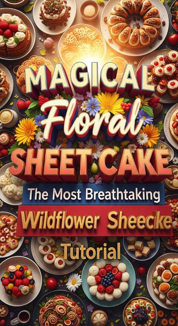 Breathtaking Wildflower Sheet Cake 69f203d0814cf