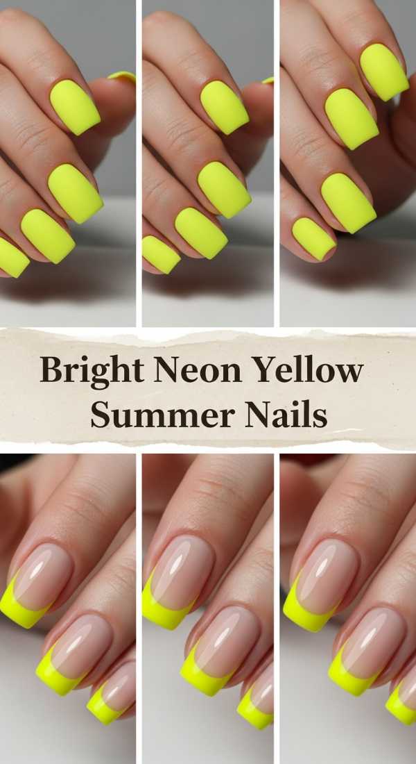 Bright Neon Yellow Summer Nails 69ef3ada3304f