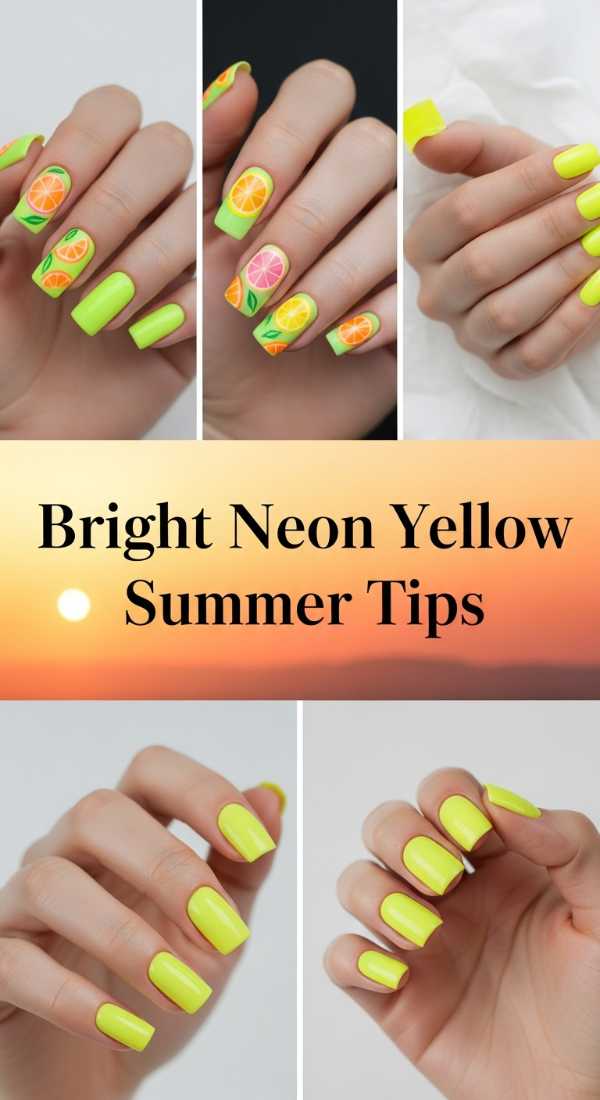 Bright Neon Yellow Summer Tips 69f0ca44d6b2a