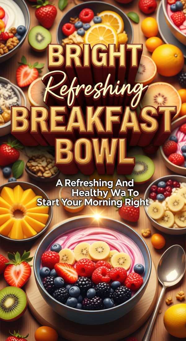 Bright Refreshing Healthy Breakfast Bowl