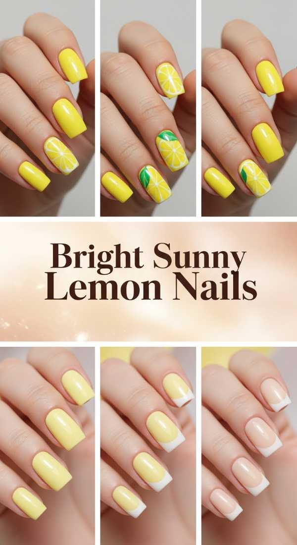 Bright Sunny Lemon Nails 69ecf757c44a1