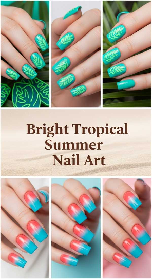 Bright Tropical Summer Nail Art 69f32d4b8c956
