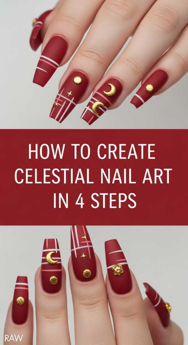 Celestial Matte Red Gold Moon Tutorial 69e31eeccf824
