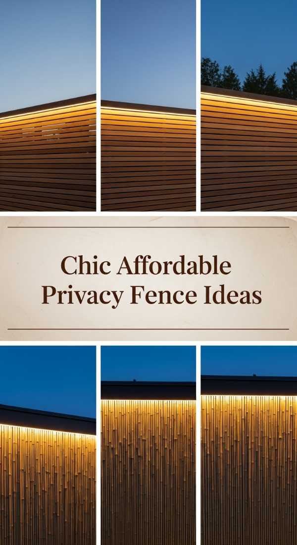 Chic Affordable Privacy Fence Ideas 69df43e4348eb