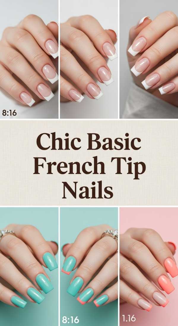 Chic Basic French Tip Nails 69f24a7943033