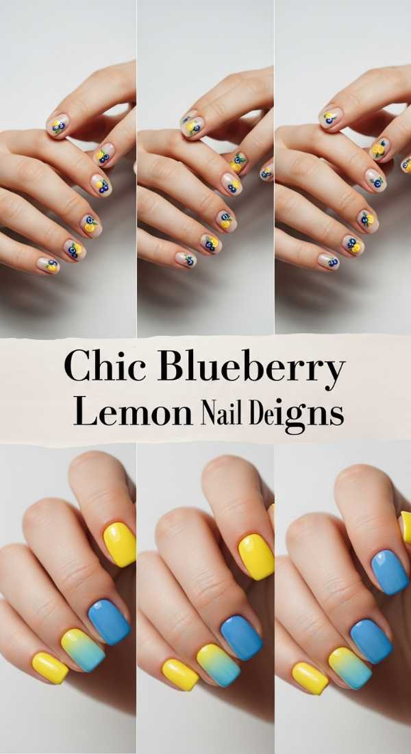Chic Blueberry Lemon Nail Designs 69f32d57b1048